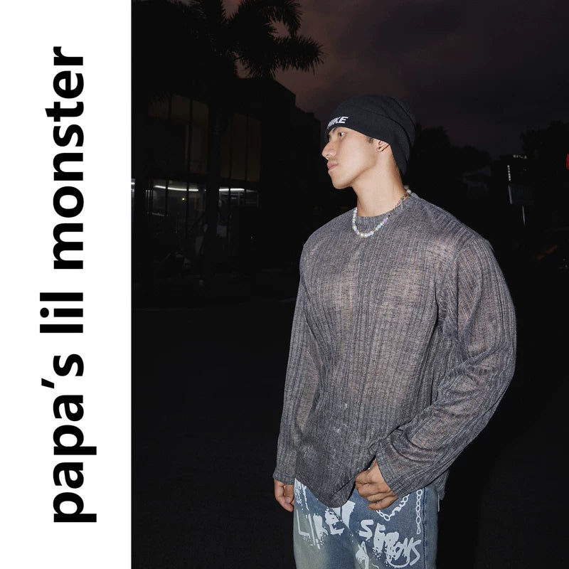 5939565017160,5939565017161,5939565017162, Textured Long-Sleeve T-Shirt