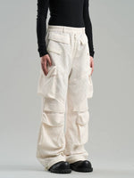 Textured Oversized Cargo Pants with Pockets 3