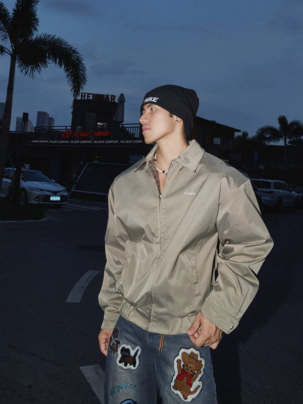 Textured Reversible Zip-Up Jacket 1