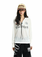 Textured Sheer Henley Long Sleeve T-Shirt 3