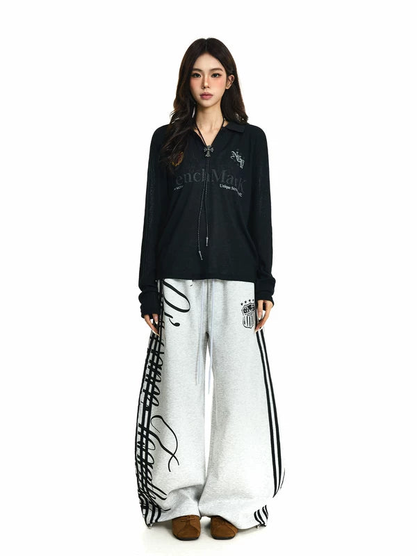 Textured Sheer Henley Long Sleeve T-Shirt 5