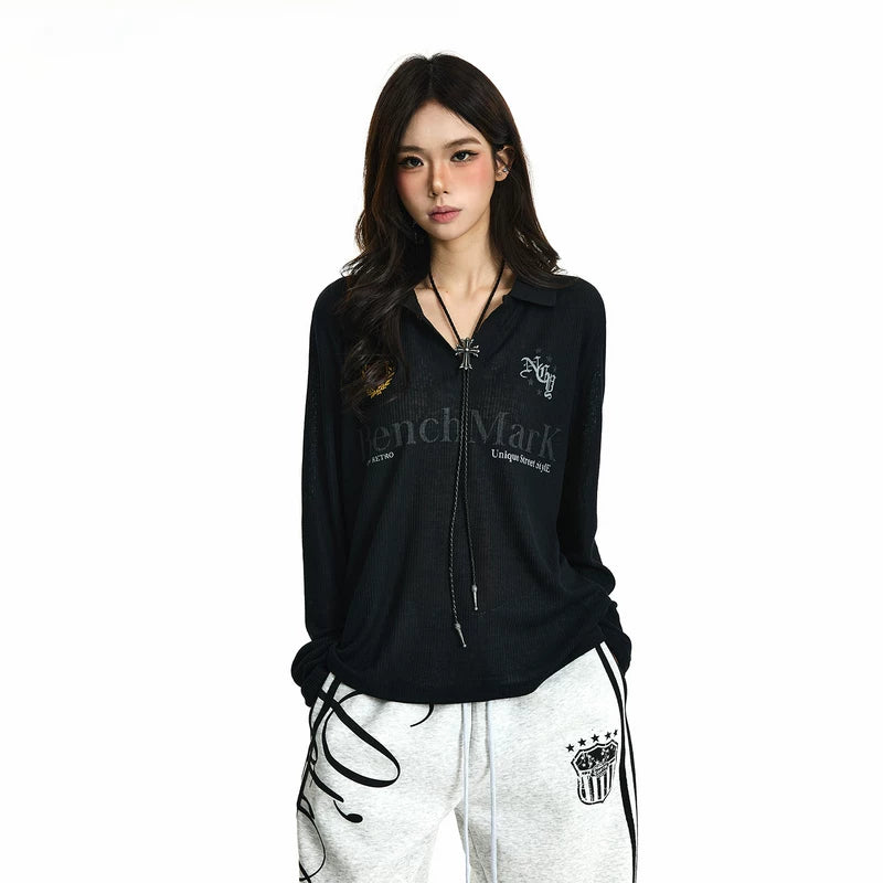 6203329763251,6203329763252,6203329763253, Textured Sheer Henley Long Sleeve T-Shirt