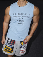 Textured Slogan Graphic Sleeveless Vest 3