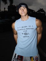 Textured Slogan Graphic Sleeveless Vest 4