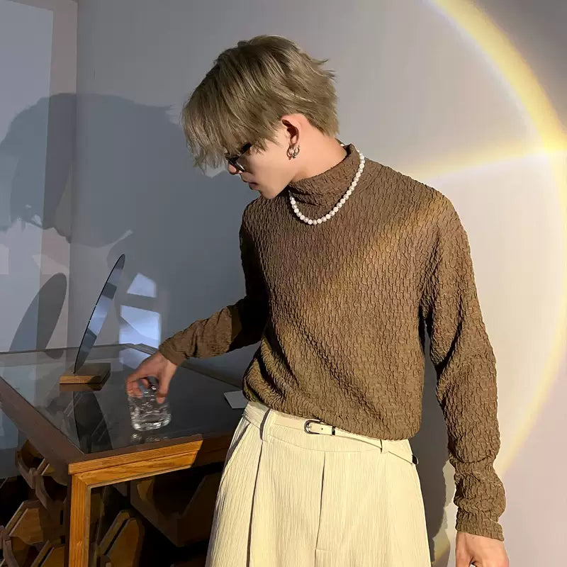 5056100675285,5056100675286,5056100675287,5056100675288, Textured Turtleneck Long Sleeve Base Layer