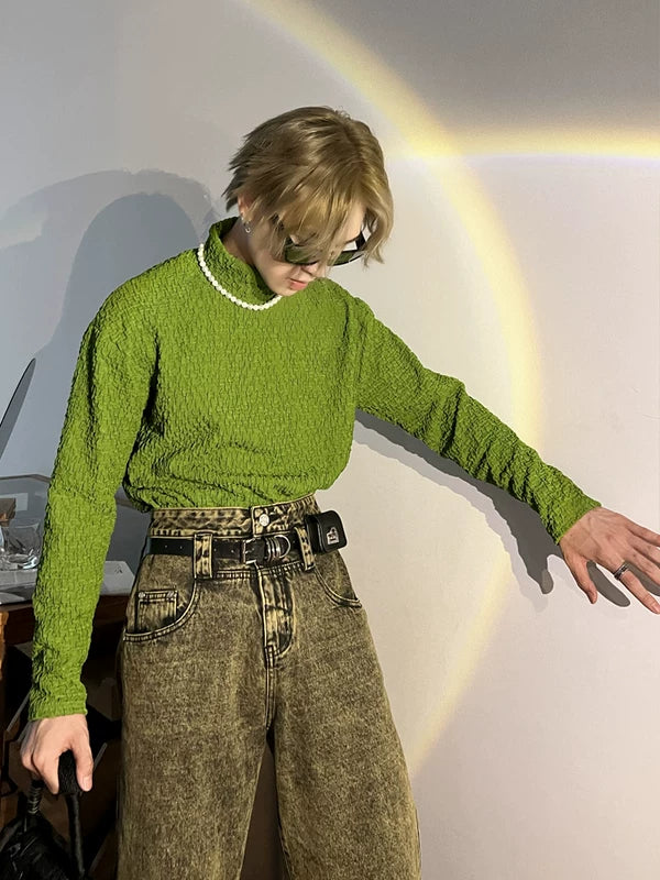 Textured Turtleneck Long Sleeve Base Layer 3