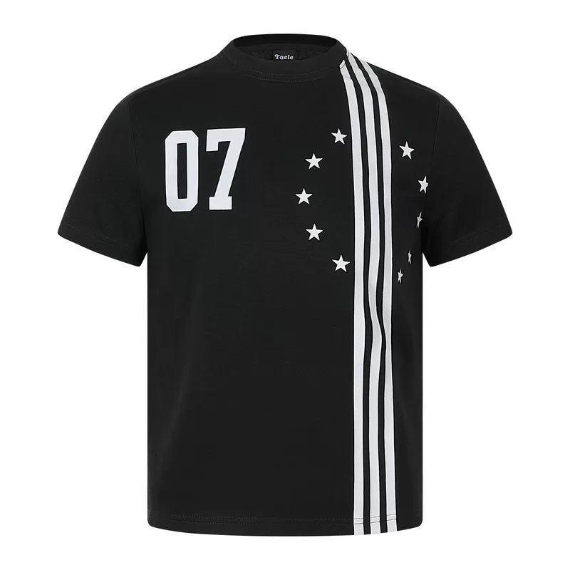 6259417290461,6259417290462,6259417290463,6259417290464, Three-Stripe Graphic Jersey T-Shirt