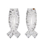 6192164799440,6192164799441,6192164799442,6192164799443, Tie-Dye Pleated Stacked Slim Fit Pants