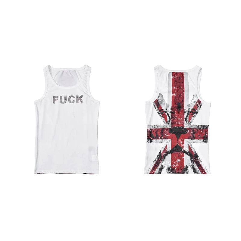 6100484820913,6100484820914,6100484820915,6100484820916, Tiger Print Union Jack Graphic Vest
