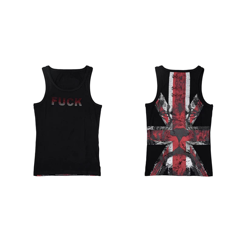 6100484820917,6100484820918,6100484820919,6100484820920, Tiger Print Union Jack Graphic Vest