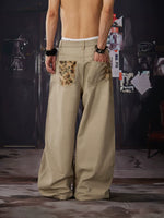 Tiger Stripe Loose Straight Leg Jeans 3