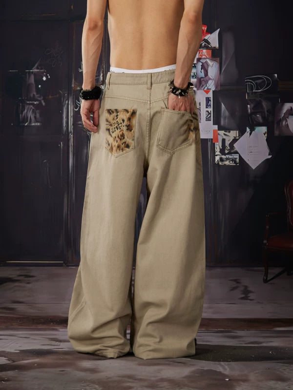 Tiger Stripe Loose Straight Leg Jeans 3