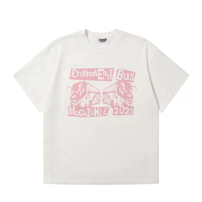 5937103164090,5937103164093,5937103164096,5937103164099, Time Train Bus Graphic Short-Sleeve T-Shirt