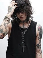 ,6234008650679, Titanium Steel Cross Necklace