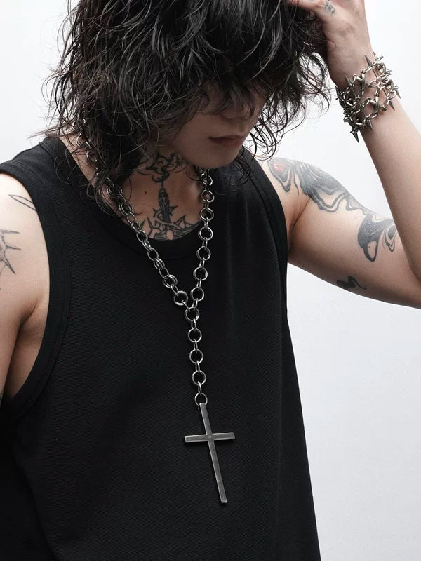 Titanium Steel Cross Necklace 2