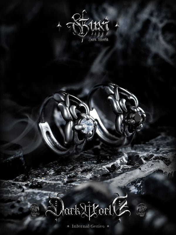 Titanium Steel Hoop Stud Earrings 2