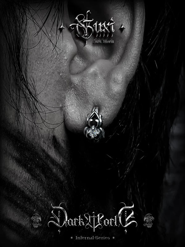 Titanium Steel Hoop Stud Earrings 4