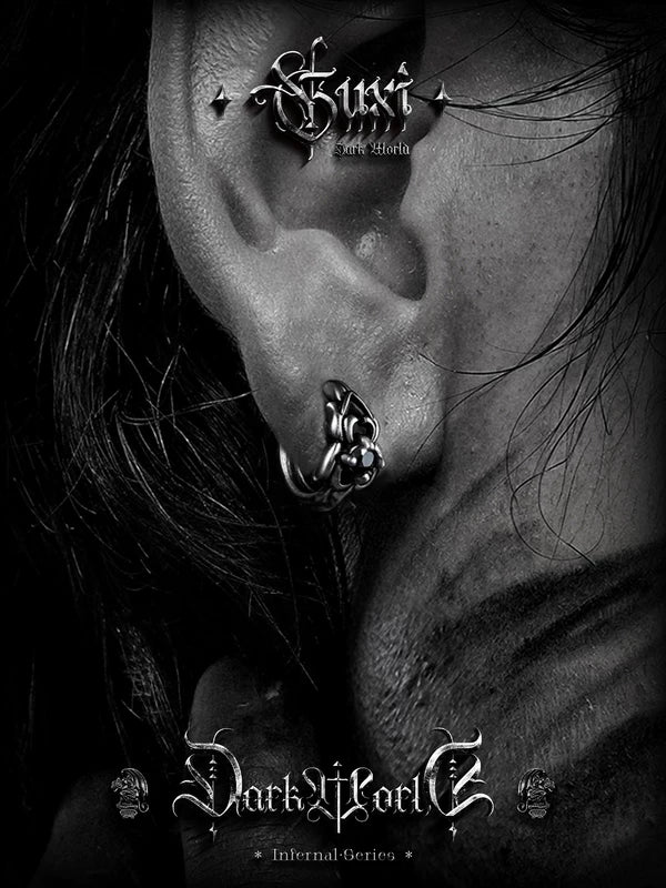 Titanium Steel Hoop Stud Earrings 5