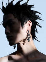 Titanium Steel Tech Zipper Earrings 1