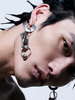 Titanium Steel Tech Zipper Earrings 4