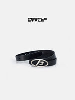 Top Grain Leather Belt with Oval Buckle 1