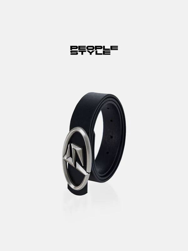 Top Grain Leather Belt with Oval Buckle 2