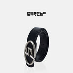5458757625687, Top Grain Leather Belt with Oval Buckle