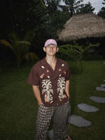 Tropical Print Cuban Collar Short-Sleeve Shirt 3