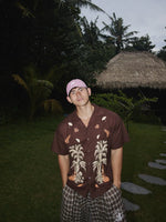 Tropical Print Cuban Collar Short-Sleeve Shirt 4