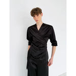Two-Piece Relaxed Tie-Waist Shirt and Pants 2