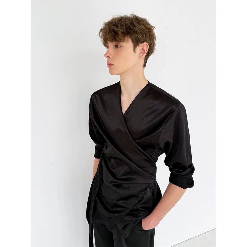 Two-Piece Relaxed Tie-Waist Shirt and Pants 4
