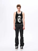Two-Piece Sequined Face Slim Fit Vest 3