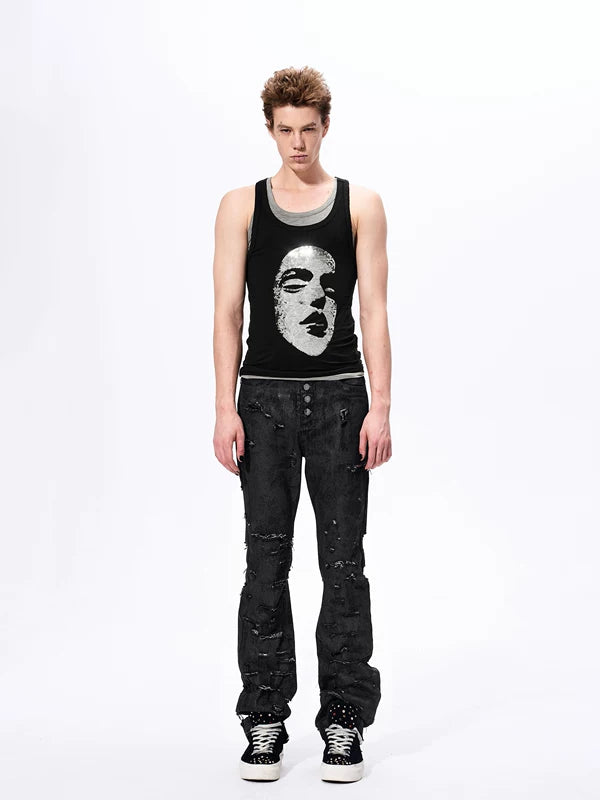 Two-Piece Sequined Face Slim Fit Vest 3