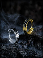Two-Tone S925 Silver Hoop Earrings 1