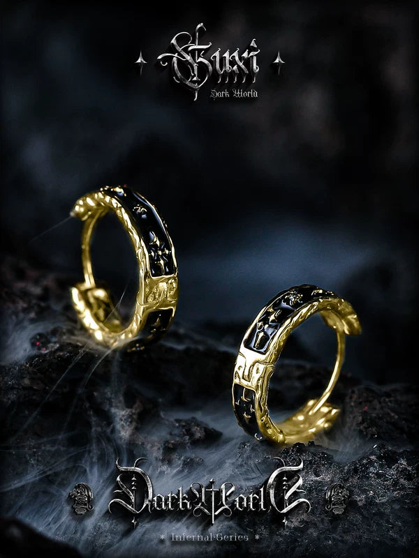 Two-Tone S925 Silver Hoop Earrings 3