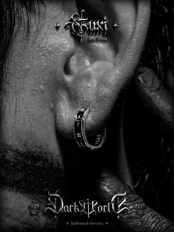 Two-Tone S925 Silver Hoop Earrings 4