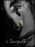 Two-Tone S925 Silver Hoop Earrings 5