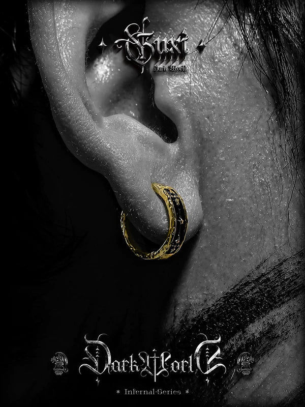 Two-Tone S925 Silver Hoop Earrings 5