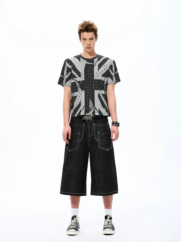 Union Jack Print Rivet T-Shirt 4