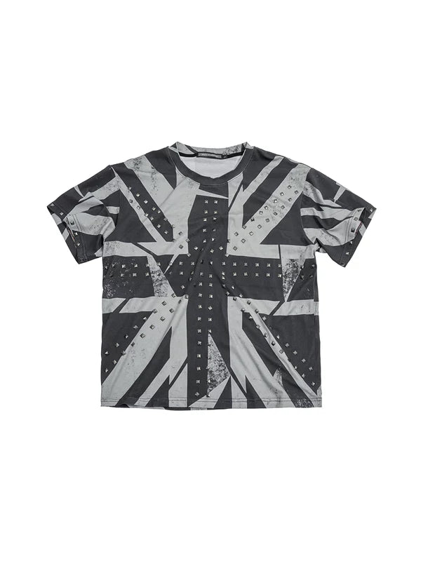 Union Jack Print Rivet T-Shirt 5