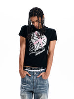 Union Jack Rhinestone Graphic T-Shirt 1