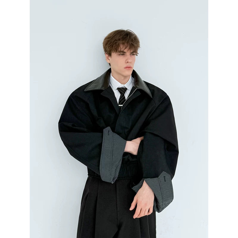 University-Inspired Loose Fit Zip-Up Jacket 3