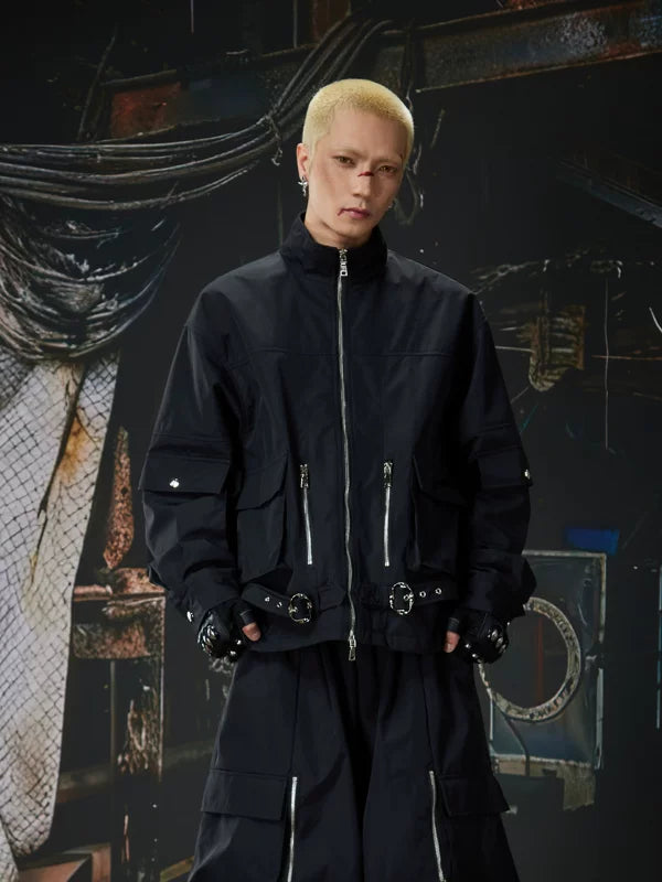 Utility Jacket and Pants Set with Zippers 1