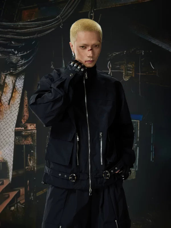 Utility Jacket and Pants Set with Zippers 2
