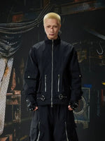 Utility Jacket and Pants Set with Zippers 4