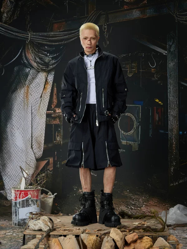 Utility Jacket and Pants Set with Zippers 5