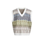5946880900758,5946880900759,5946880900760,5946880900761, V-Neck Knit Patterned Sleeveless Sweater Vest