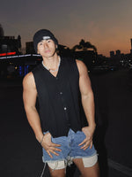 V-Neck Knitted Button-Up Vest 4