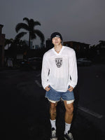 V-Neck Mesh Long-Sleeve Graphic T-Shirt 2