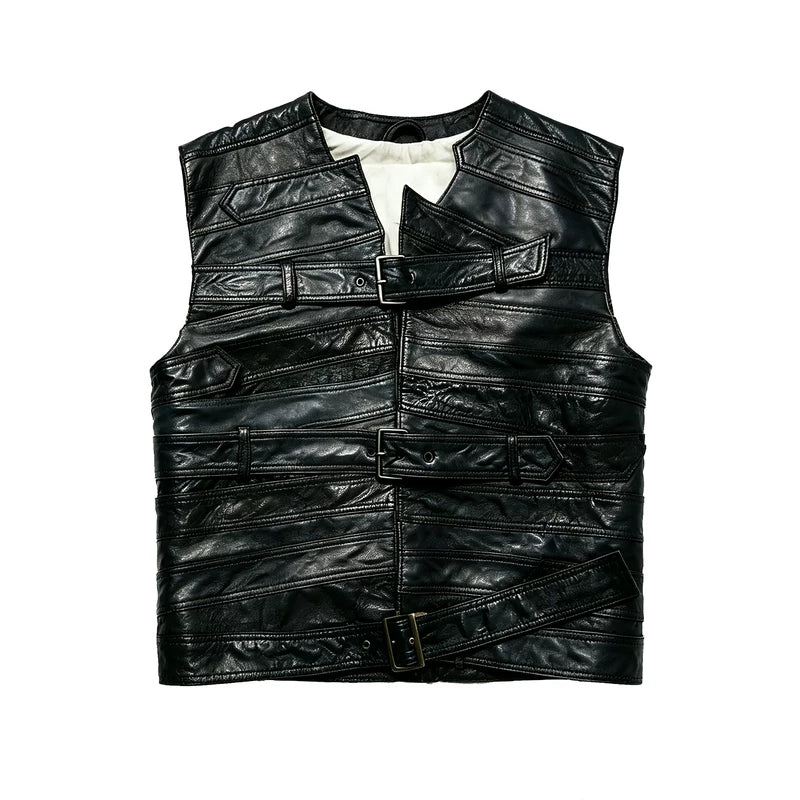 Vegetable-Tanned Sheepskin Buckled Vest 1